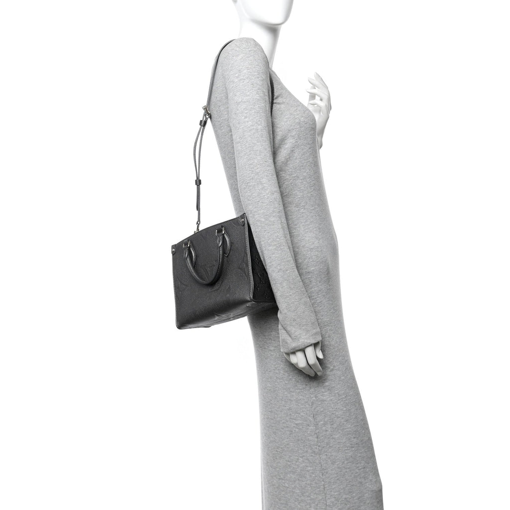 Louis Vuitton Metallic Empreinte Monogram Giant Onthego PM Gun Metal