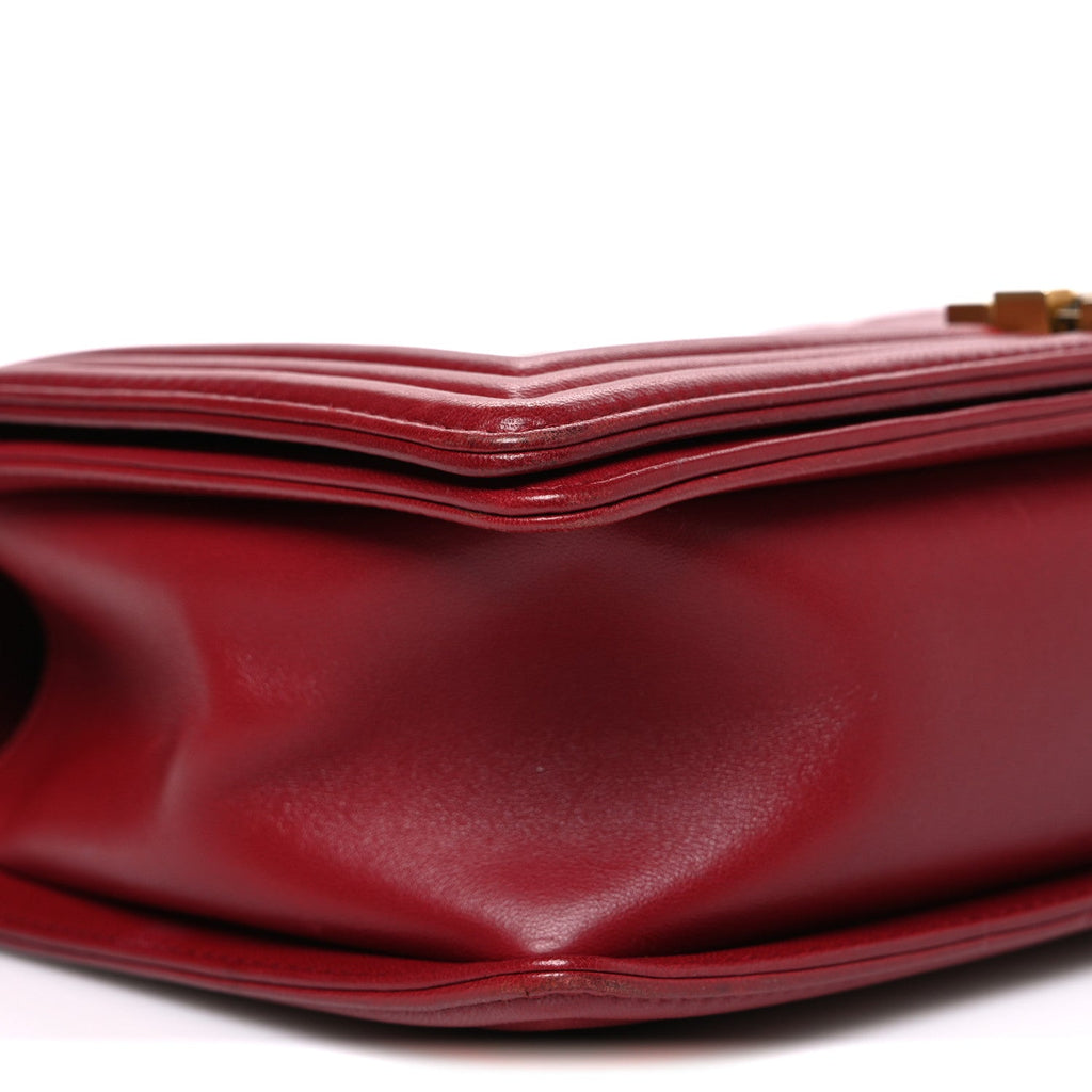 Chanel Lambskin Quilted New Medium Boy Flap Red
