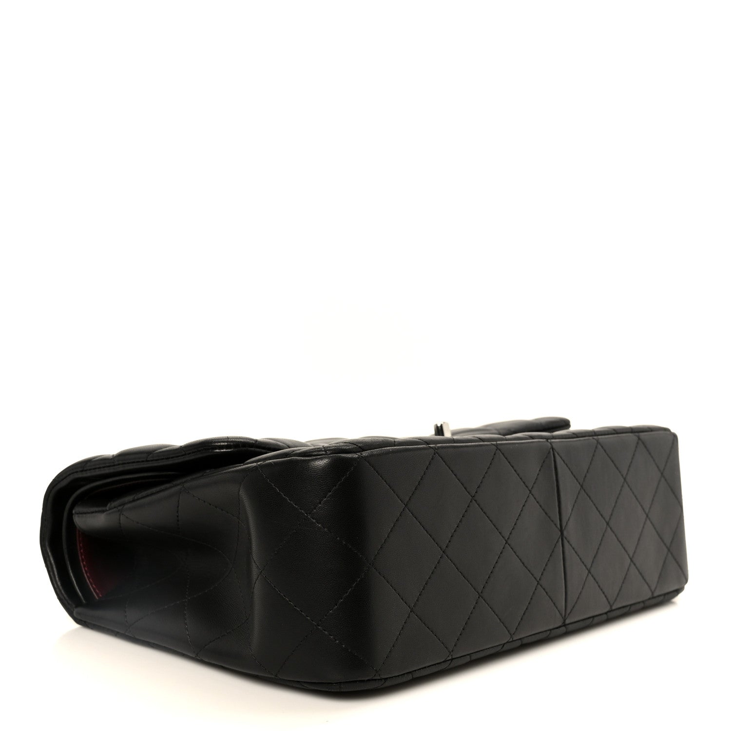 Chanel Lambskin Quilted Jumbo Double Flap Black