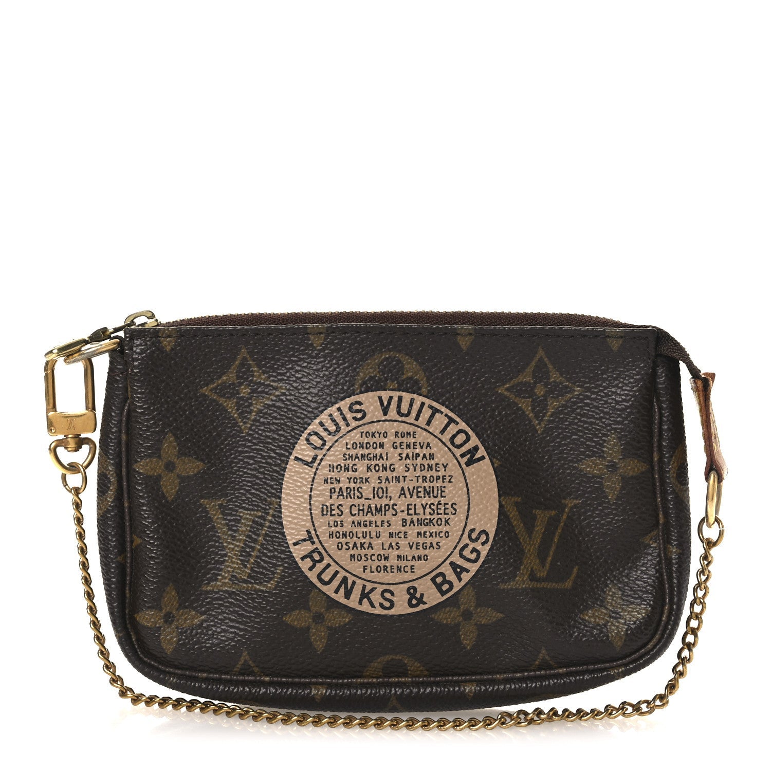 Louis Vuitton Monogram Complice Trunks and Bags Mini Pochette Accessories Beige