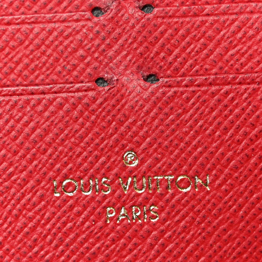 Louis Vuitton Damier Ebene Clemence Wallet Cherry