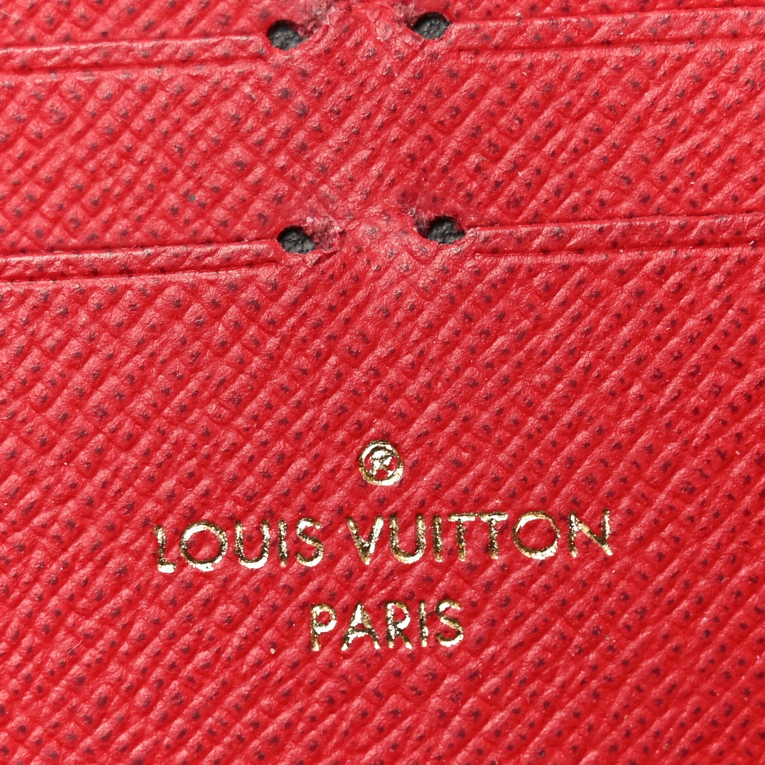 Louis Vuitton Damier Ebene Clemence Wallet Cherry