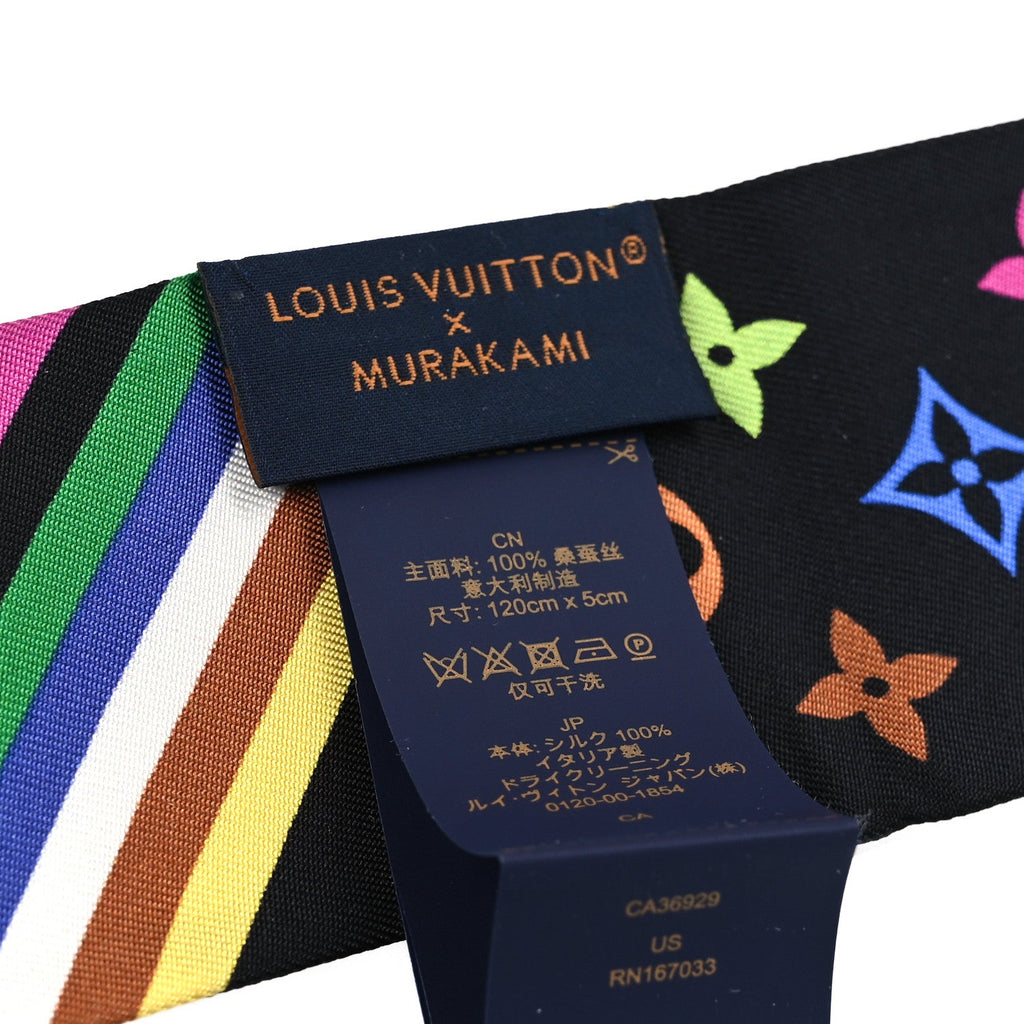 Louis Vuitton LV X TM Silk Monogram Multicolor BB Bandeau Black