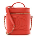 Chanel Lambskin Timeless Vanity Cosmetic Case Red