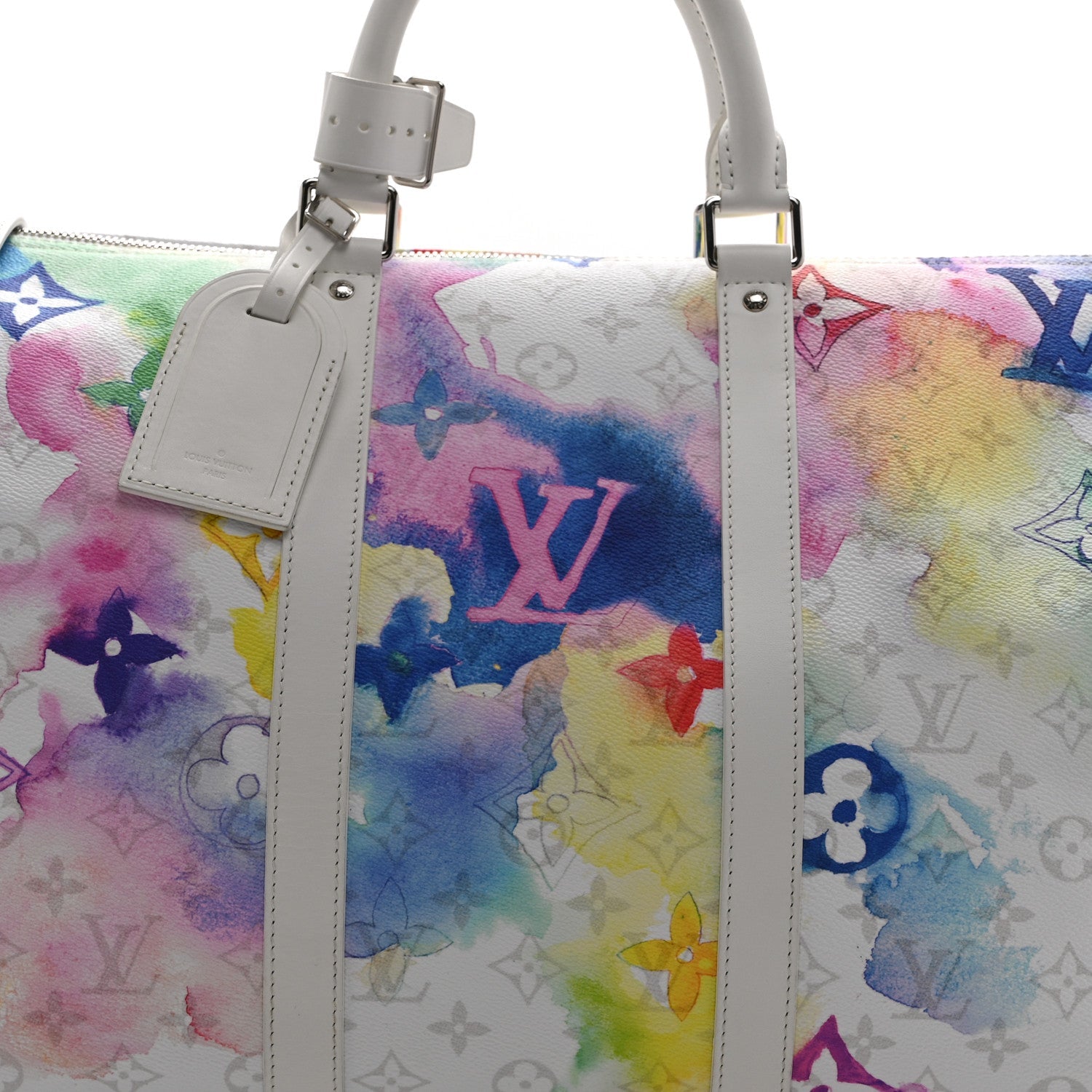Louis Vuitton Monogram Watercolor Keepall Bandouliere 50 Multicolor