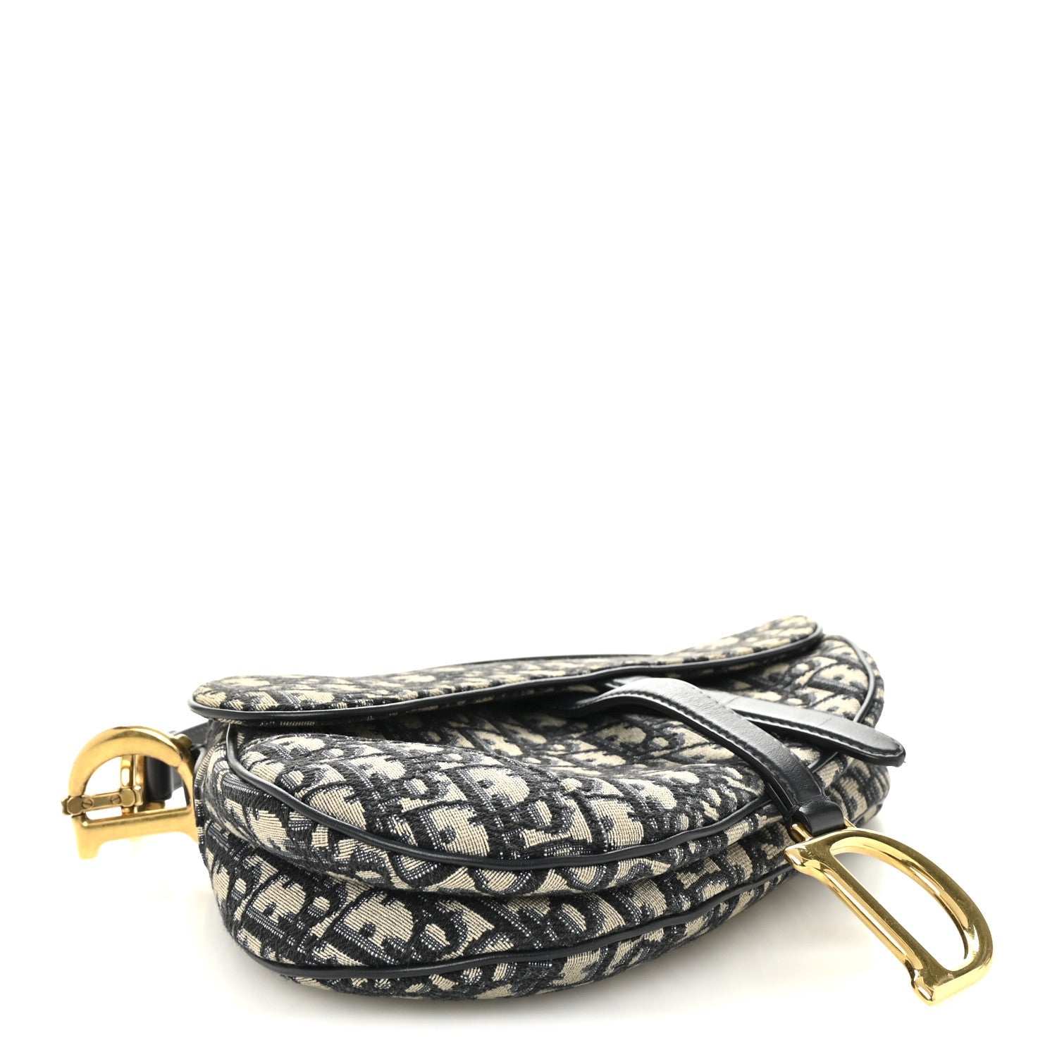 Christian Dior Oblique Saddle Bag Blue