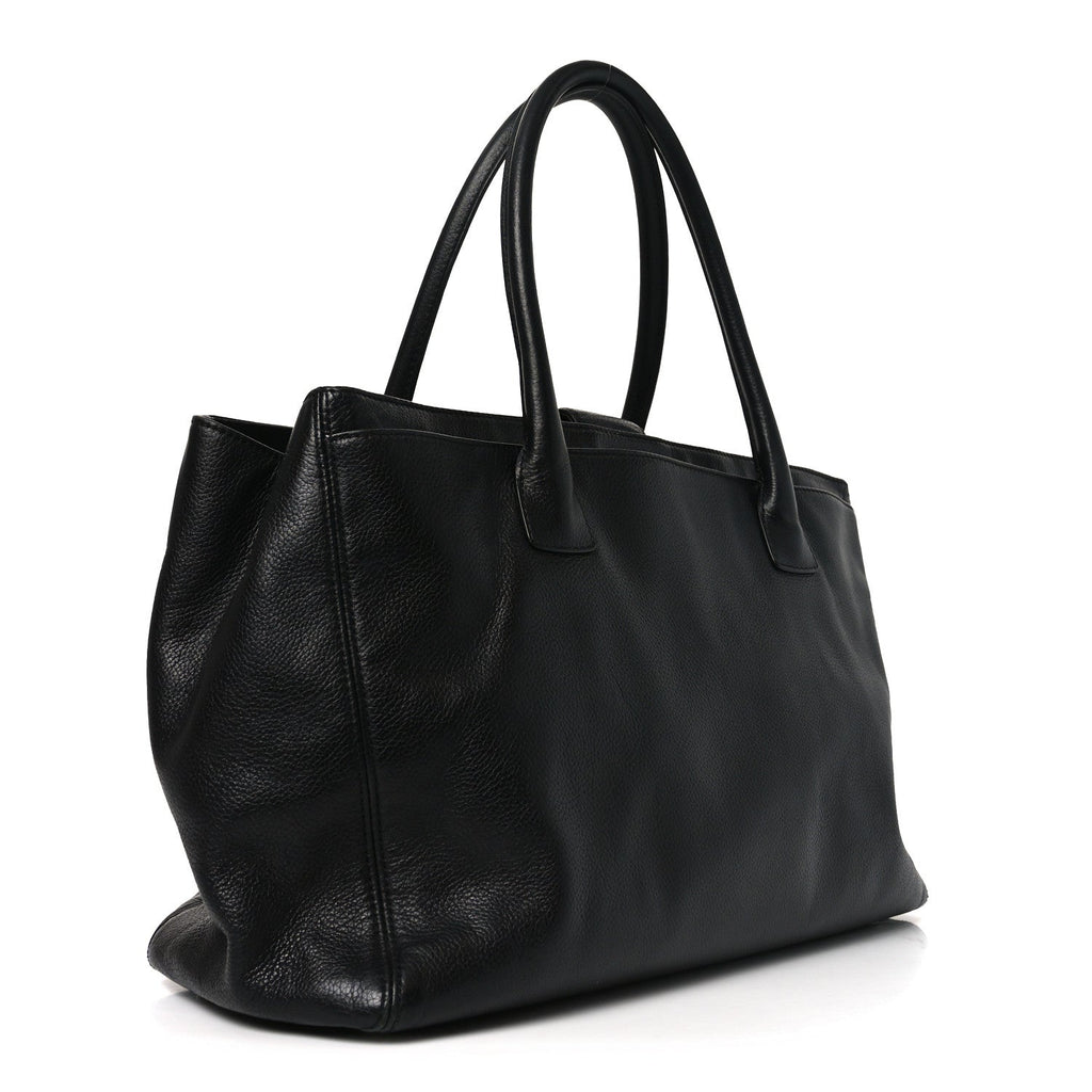 Chanel Calfskin Cerf Shopper Tote Black