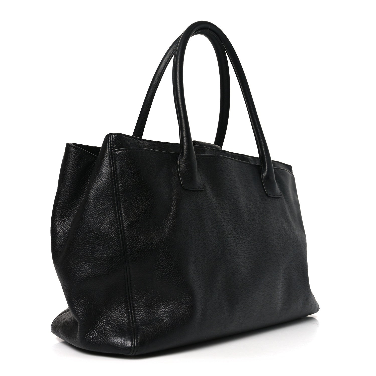 Chanel Calfskin Cerf Shopper Tote Black