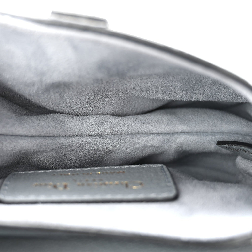 Christian Dior Goatskin Micro Saddle Bag Cloud Blue