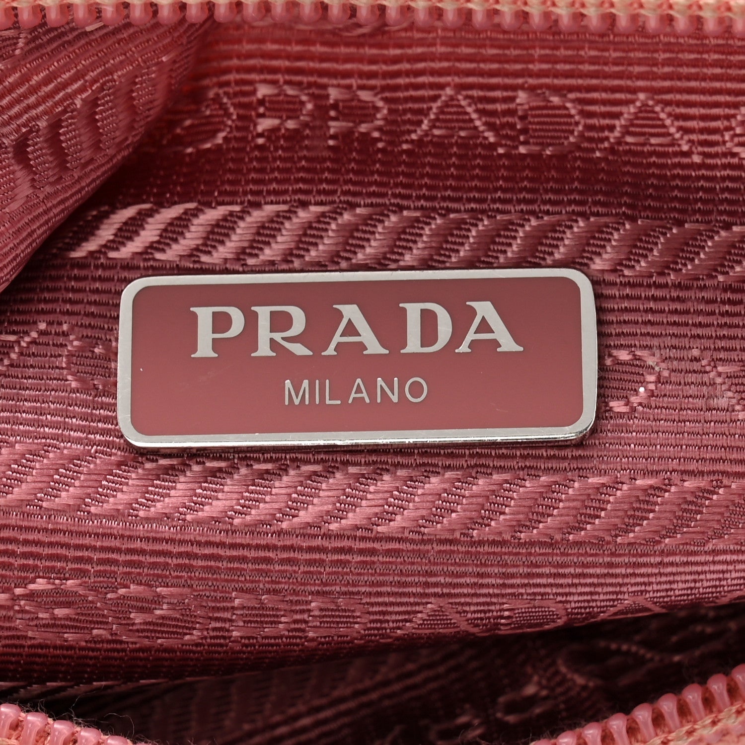 Prada Tessuto Nylon Saffiano Mini Re-Edition 2000 Bag Rosa