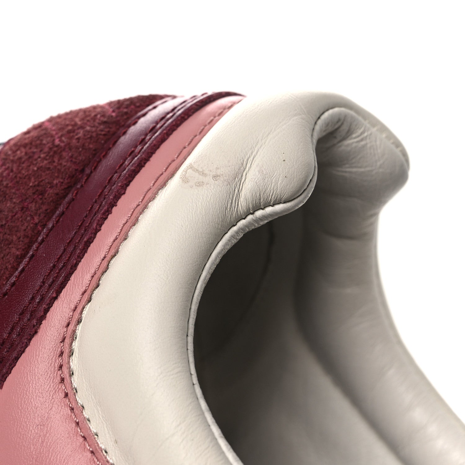Calfskin CC Sneakers 38.5 Light Burgundy White Pink