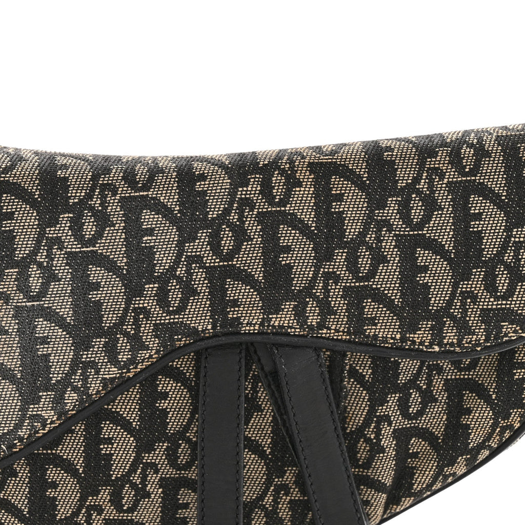 Christian Dior Monogram Saddle Bag Black