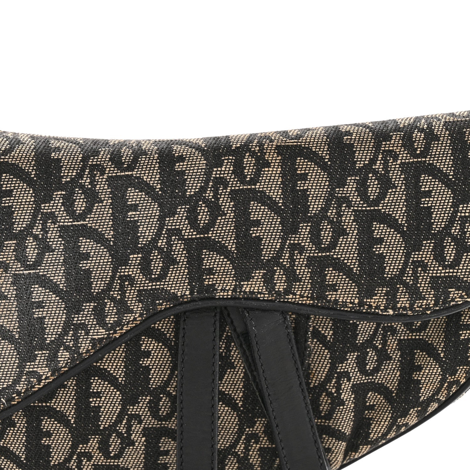 Christian Dior Monogram Saddle Bag Black