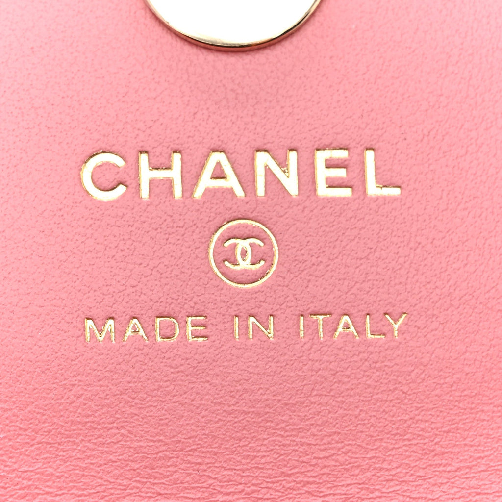 Chanel Tweed Quilted Flap Chain Waist Bag Pink