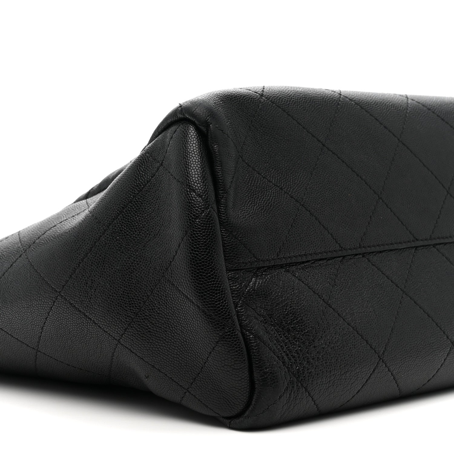 Chanel Caviar Stitched Large Lady Coco Shopping Tote Black