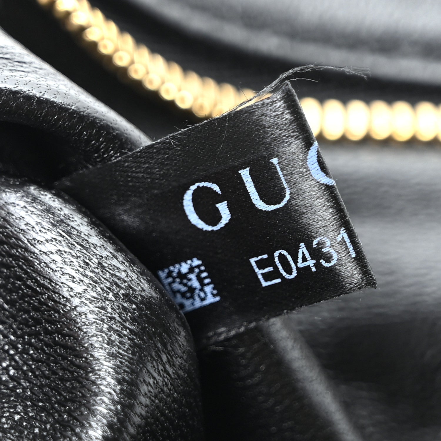 Gucci Lambskin Mini GG Milano Top Handle Shoulder Bag Black