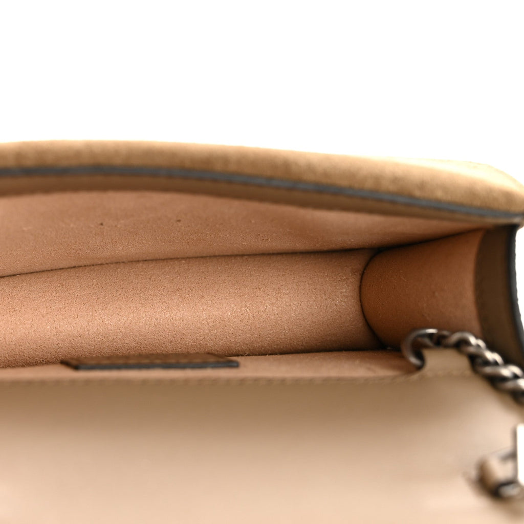 Gucci GG Supreme Monogram Super Mini Dionysus Shoulder Bag Taupe