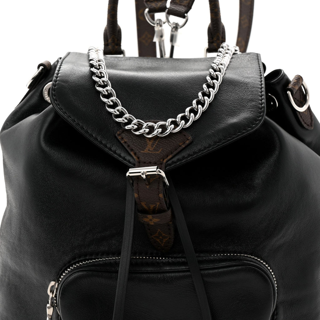 Louis Vuitton Lambskin Monogram Montsouris Vibe PM Black