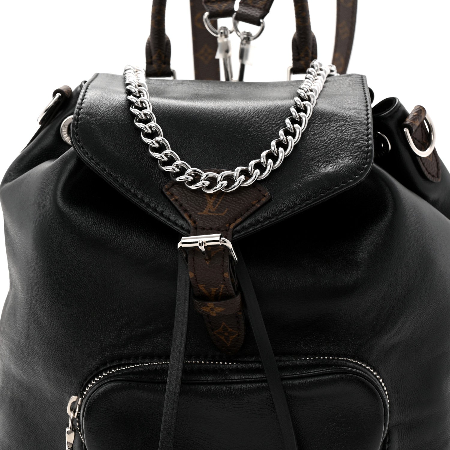 Louis Vuitton Lambskin Monogram Montsouris Vibe PM Black