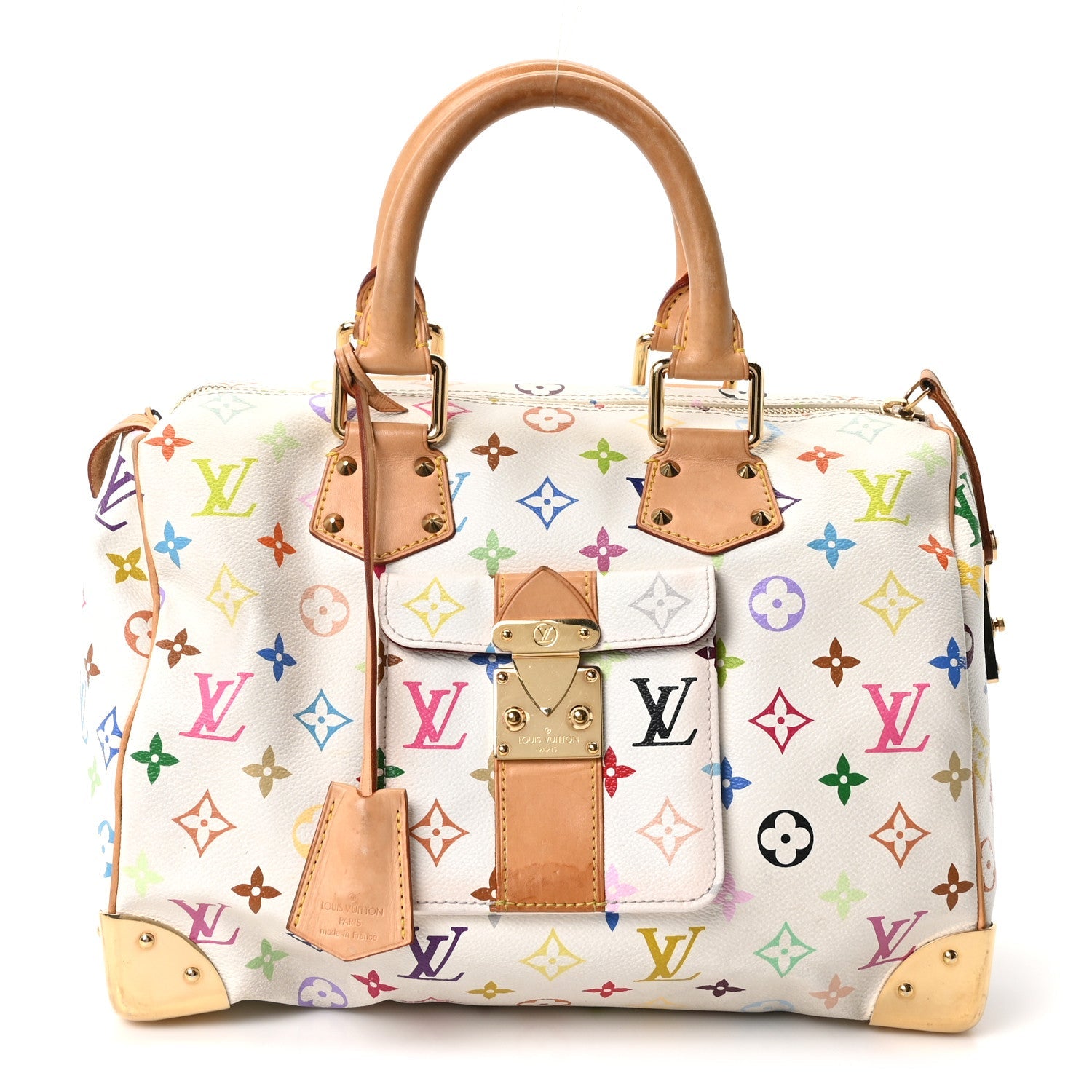 Louis Vuitton Monogram Multicolor Speedy 30 White
