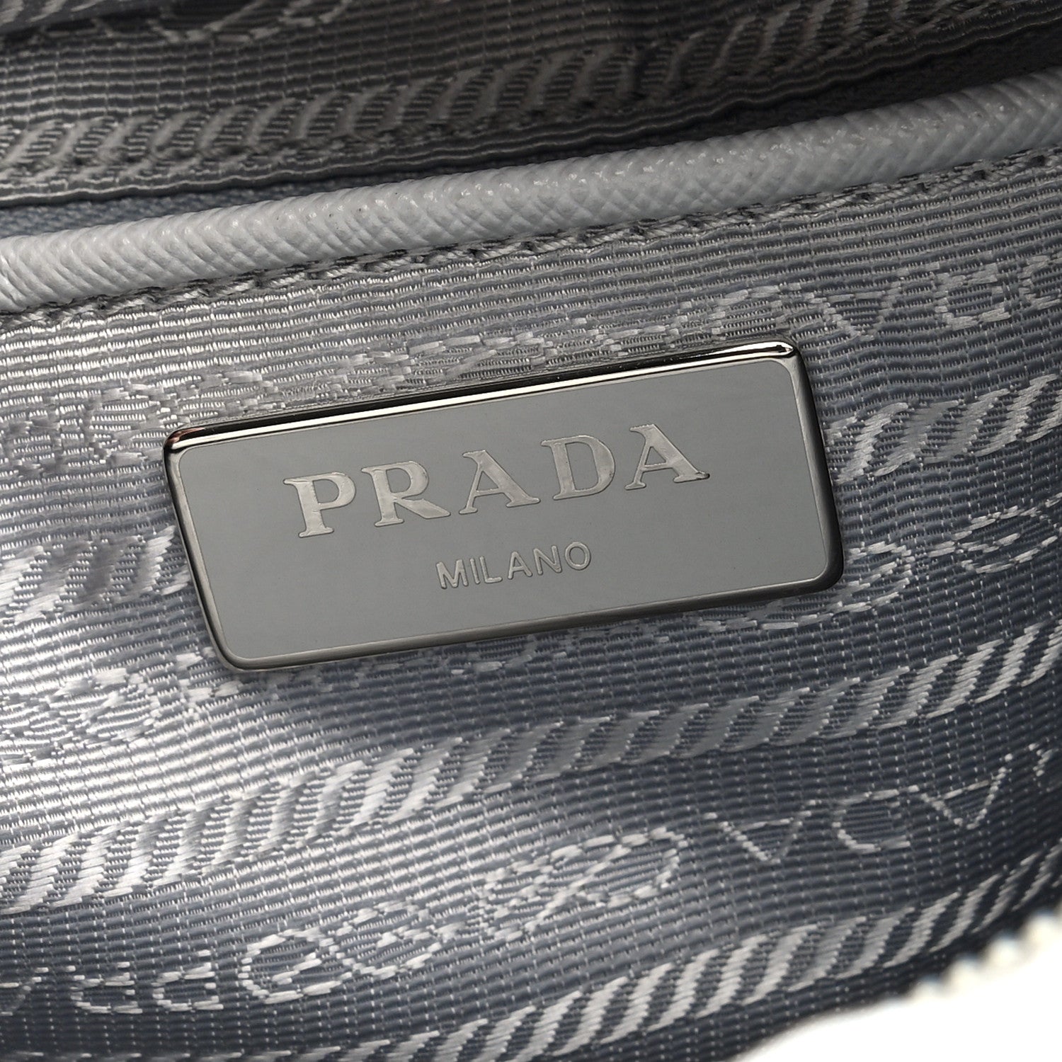 Prada Re-Nylon Vela Saffiano Pocket Double Buckle Messenger Shoulder Bag Fiordaliso