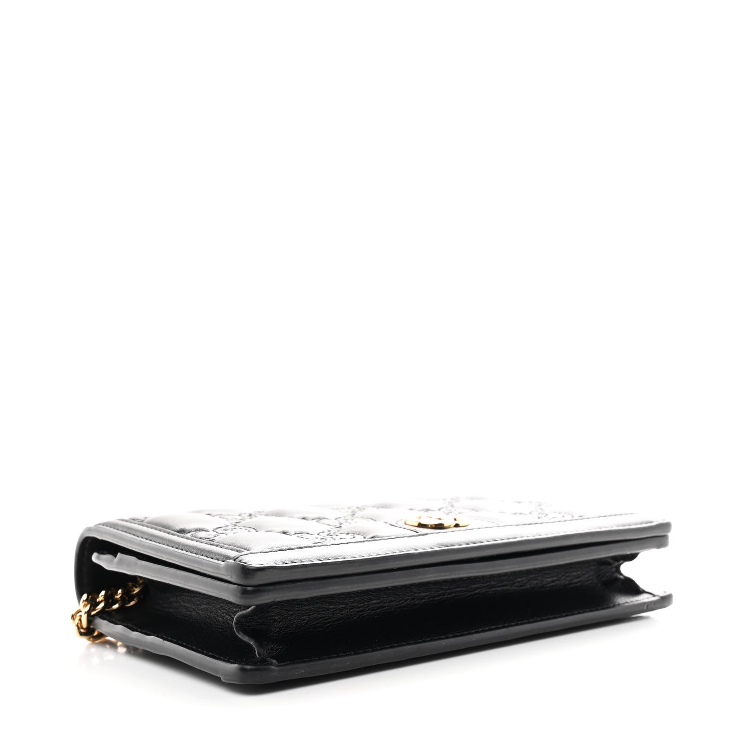Gucci Calfskin GG Matelasse Chain Wallet Black