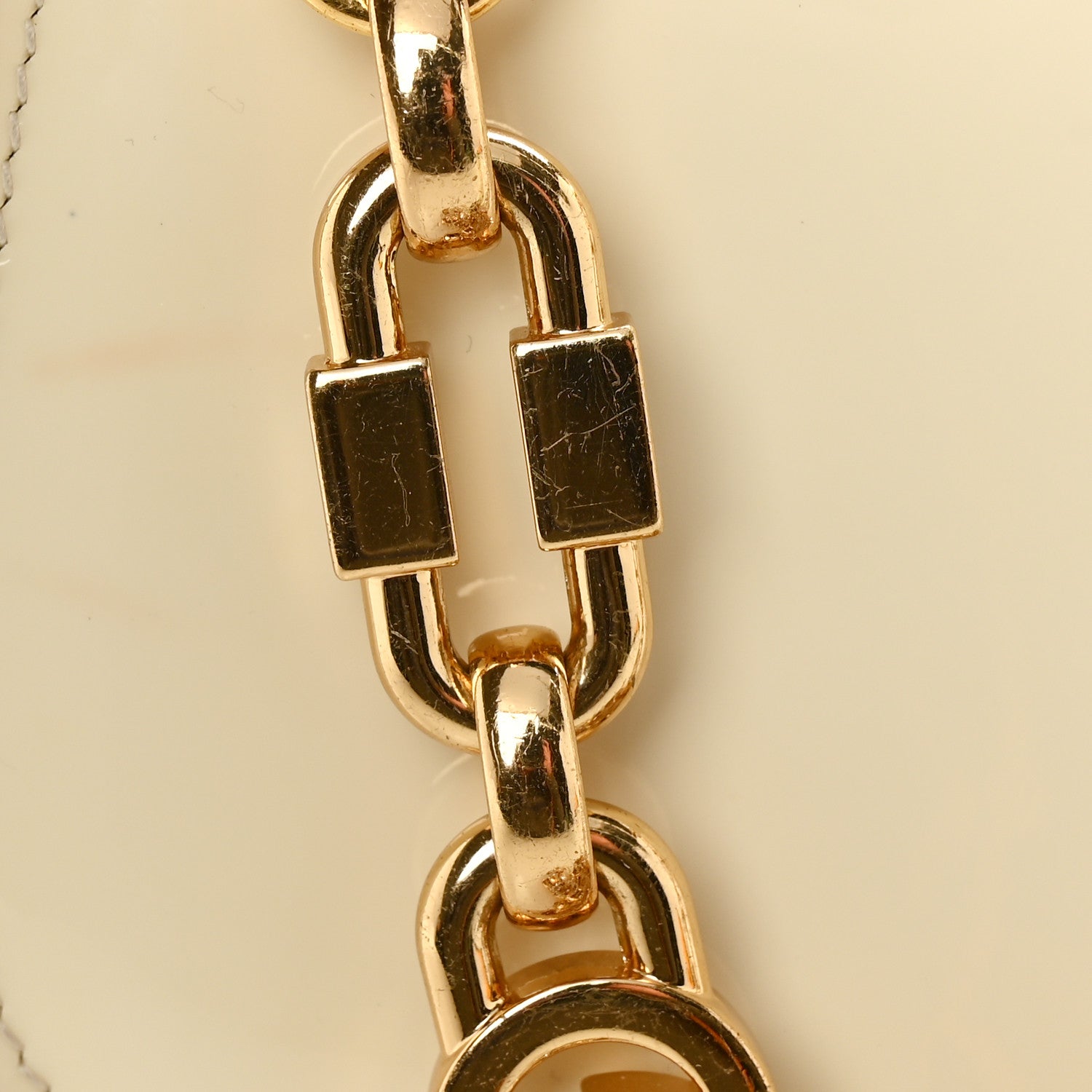 Gucci Patent Crystal Mini Bamboo 1947 Top Handle Chain Bag White