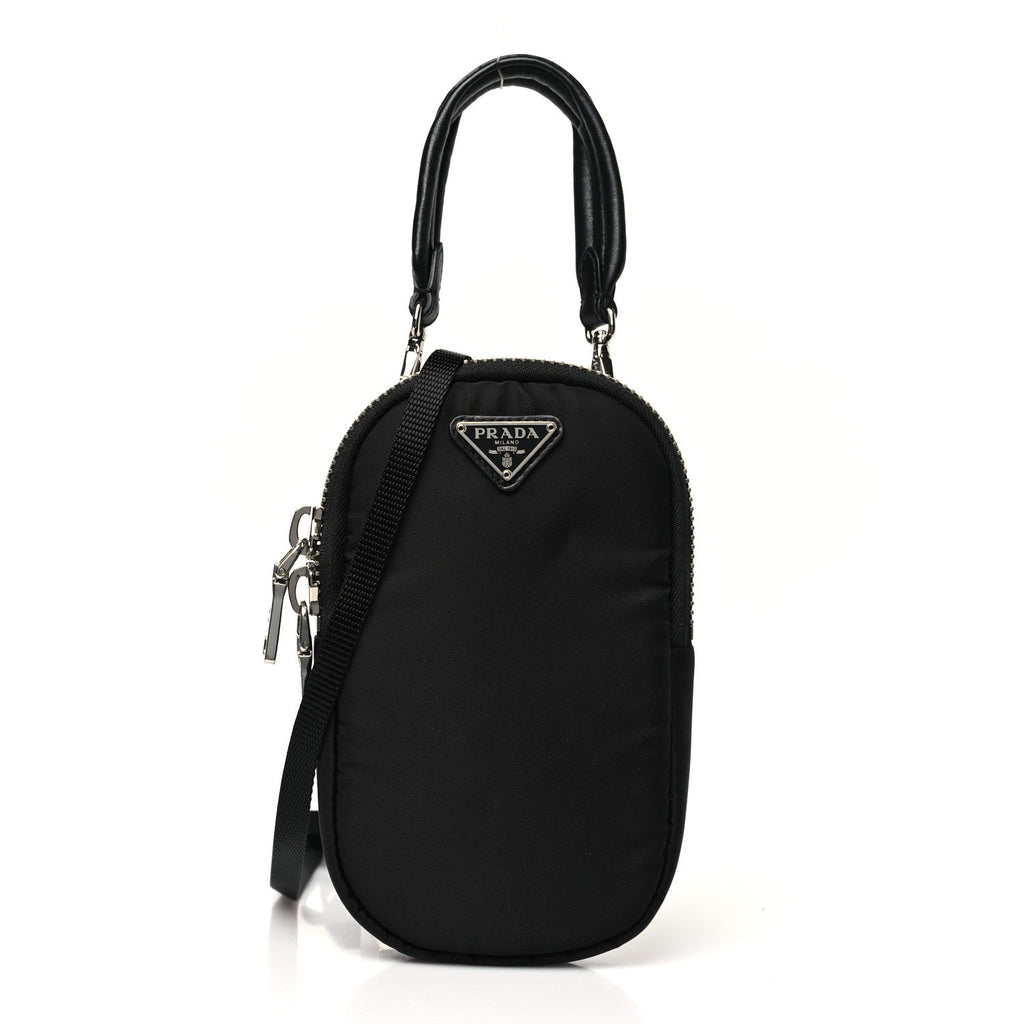 Prada Tessuto Nylon Pocket Mini Bag Black