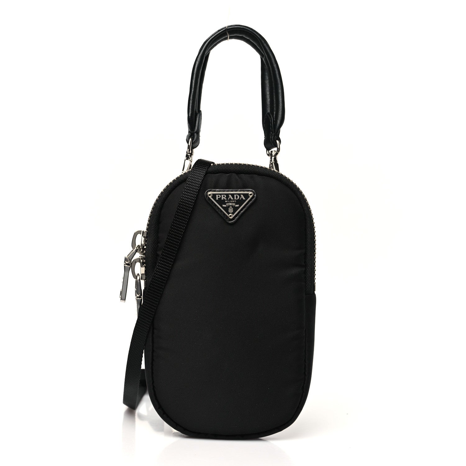 Prada Tessuto Nylon Pocket Mini Bag Black