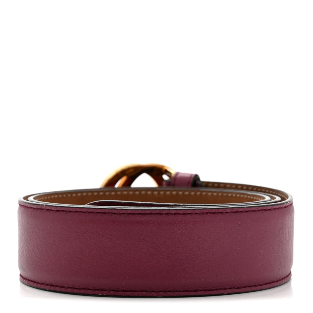 Gucci Moon Calfskin Interlocking G 37mm Belt 80 32 Glossy Pink