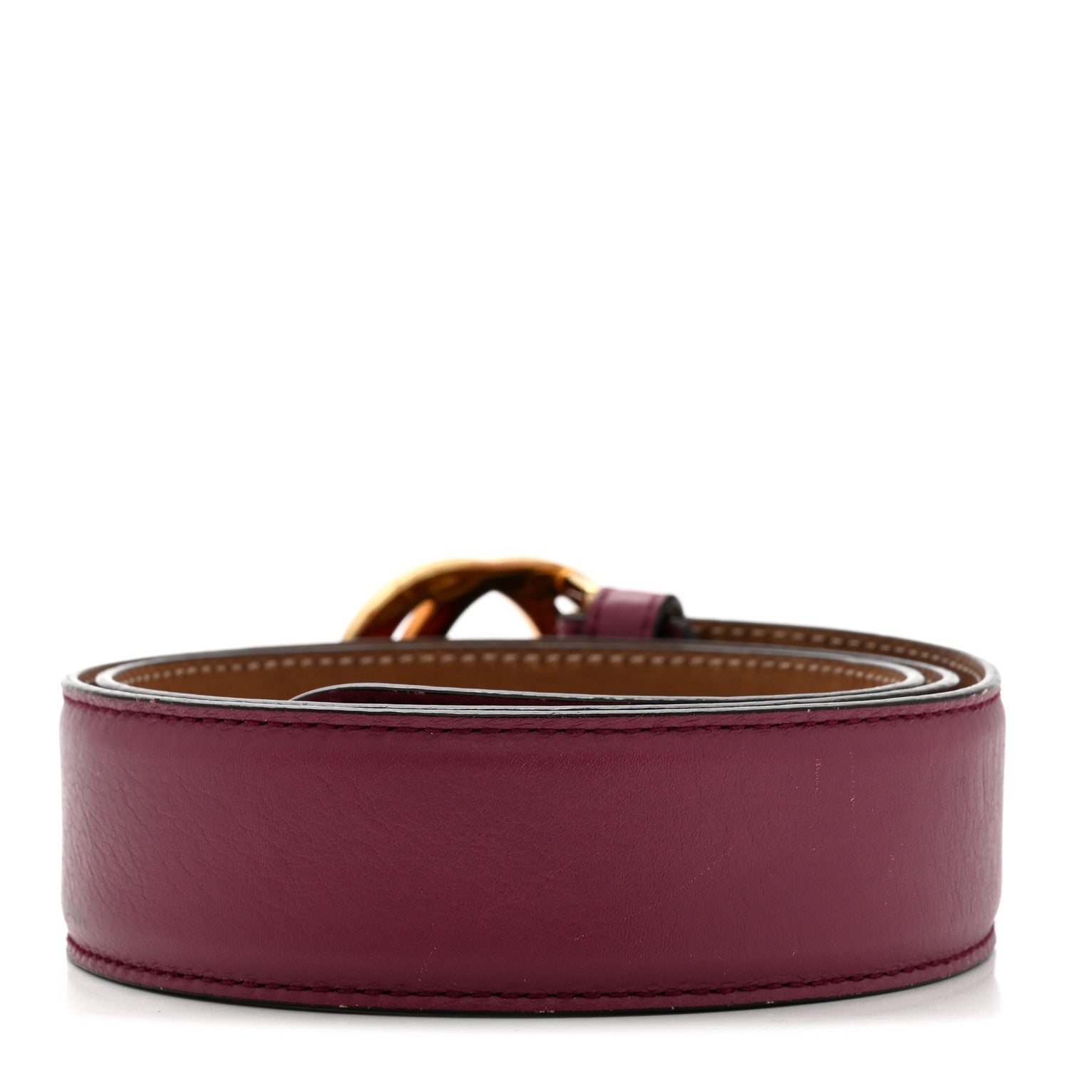 Gucci Moon Calfskin Interlocking G 37mm Belt 80 32 Glossy Pink