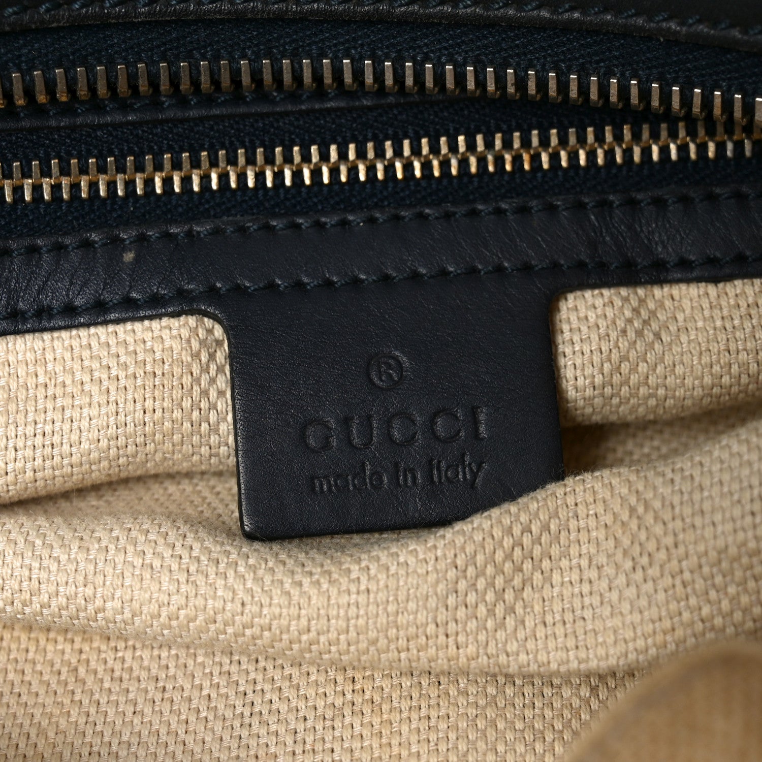 Gucci Monogram Brick Lane Small Boston Navy