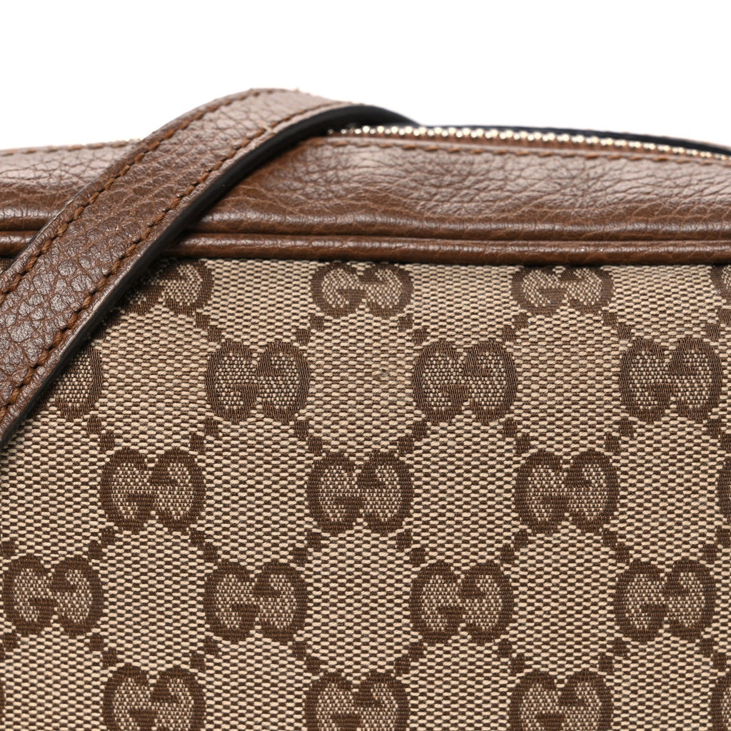 Gucci Monogram Mini Bree Messenger Bag Beige Tabacco
