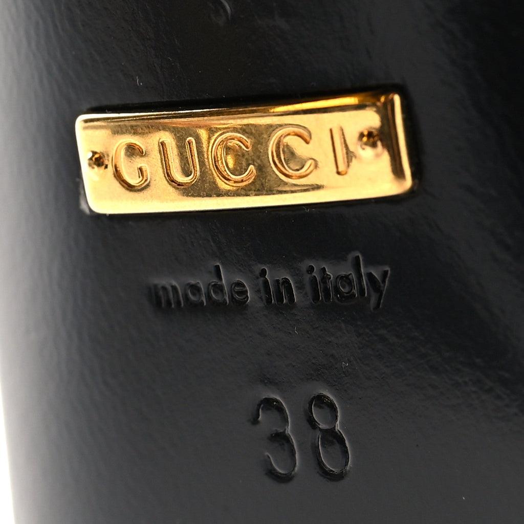 Gucci Malaga Kid Horsebit 75mm Pumps 38 Black