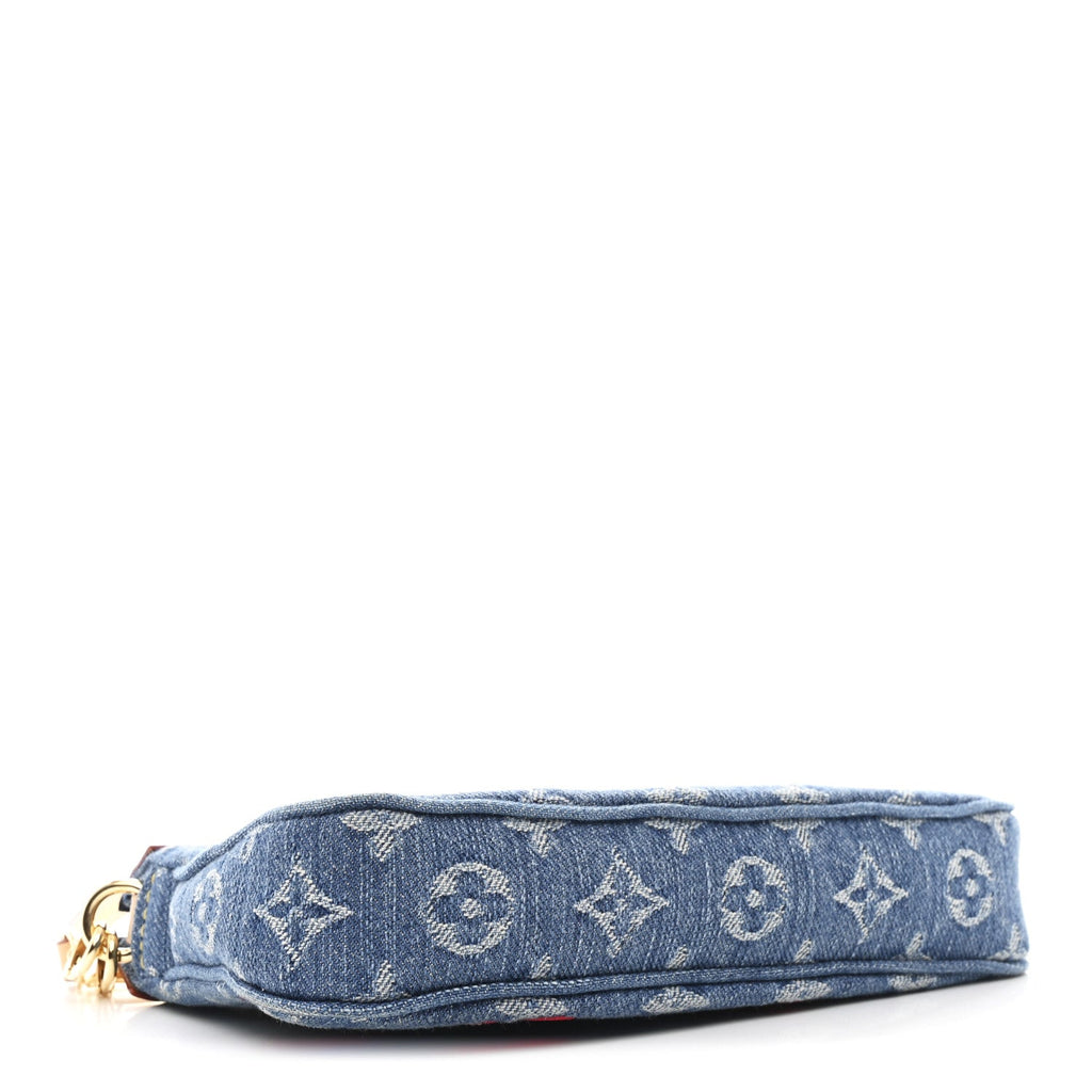 Louis Vuitton LV X TM Monogram Denim Cerises Pochette Accessories Blue