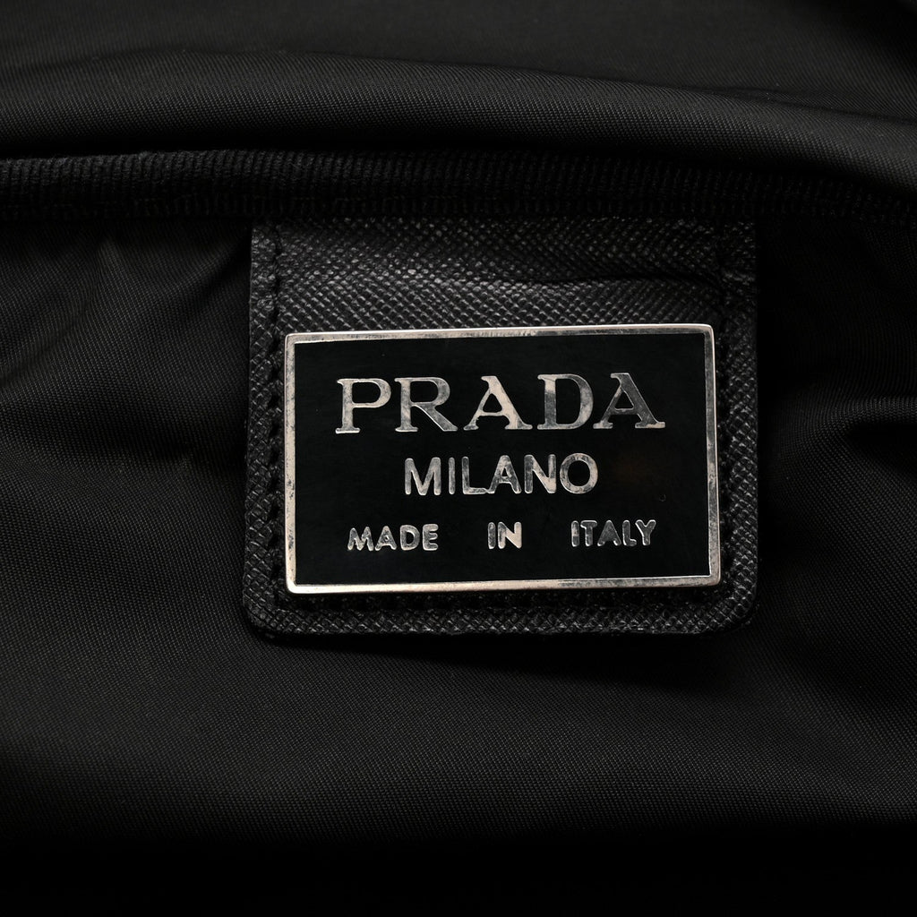 Prada Tessuto Nylon Saffiano Viaggio Duffle Black