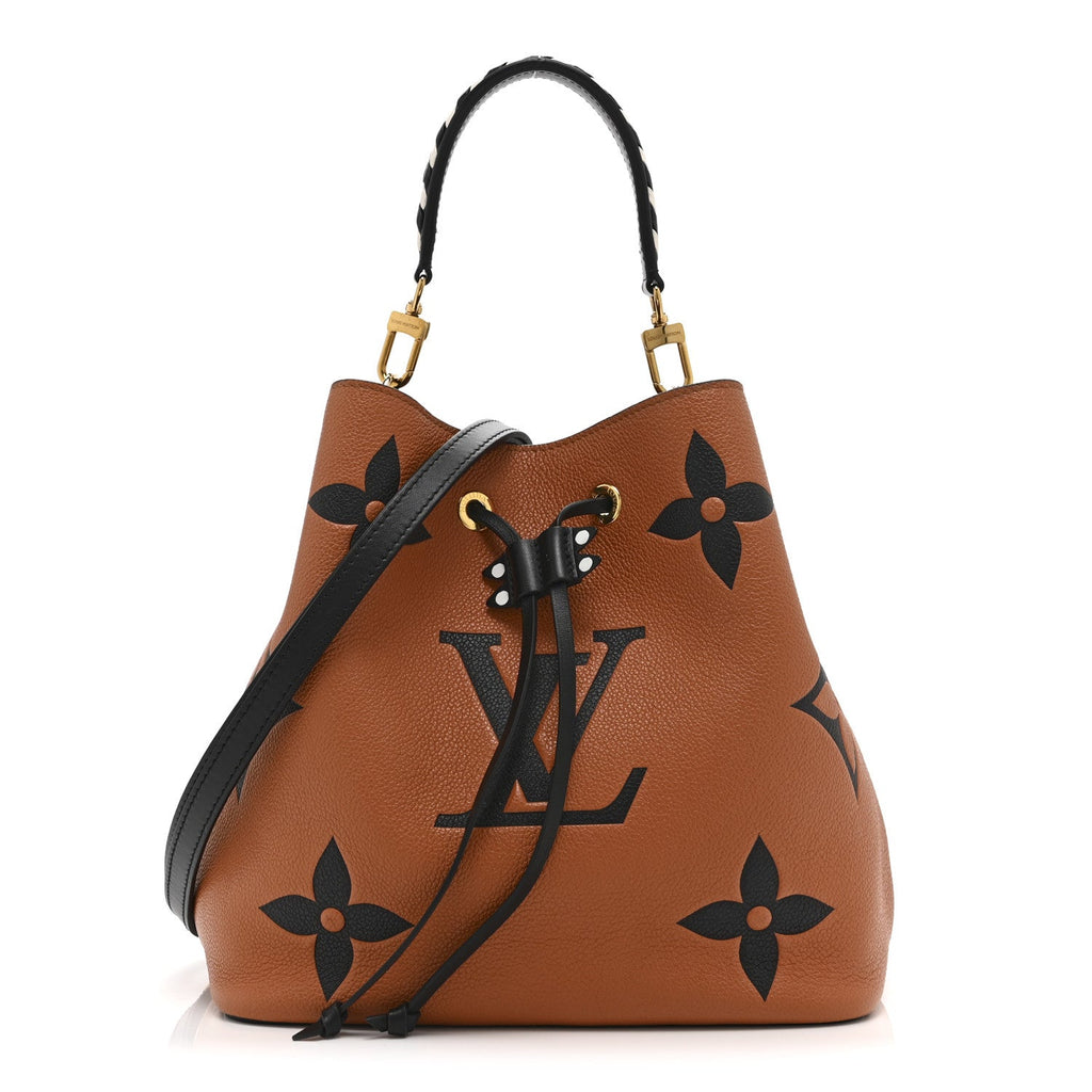 Louis Vuitton Empreinte Monogram Giant Crafty Neonoe MM Caramel Black