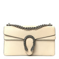 Gucci Dollar Calfskin Crystal Small Dionysus Shoulder Bag Mystic White