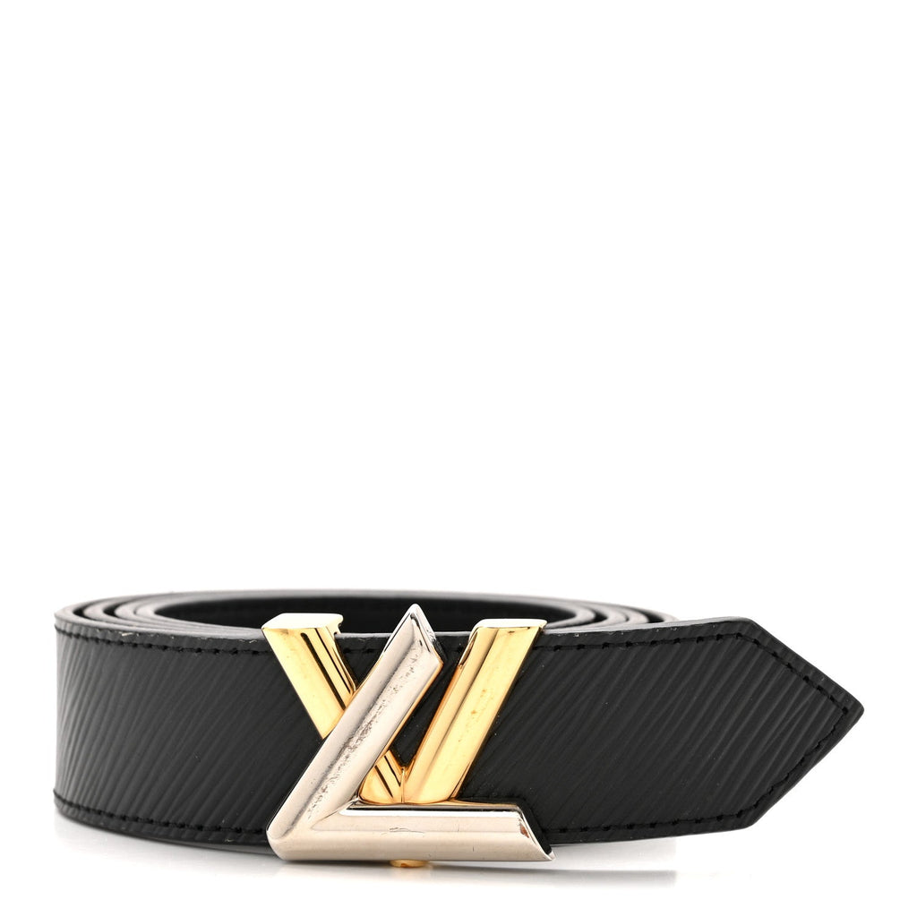 Louis Vuitton Epi 30mm LV Twist Belt 90 36 Black