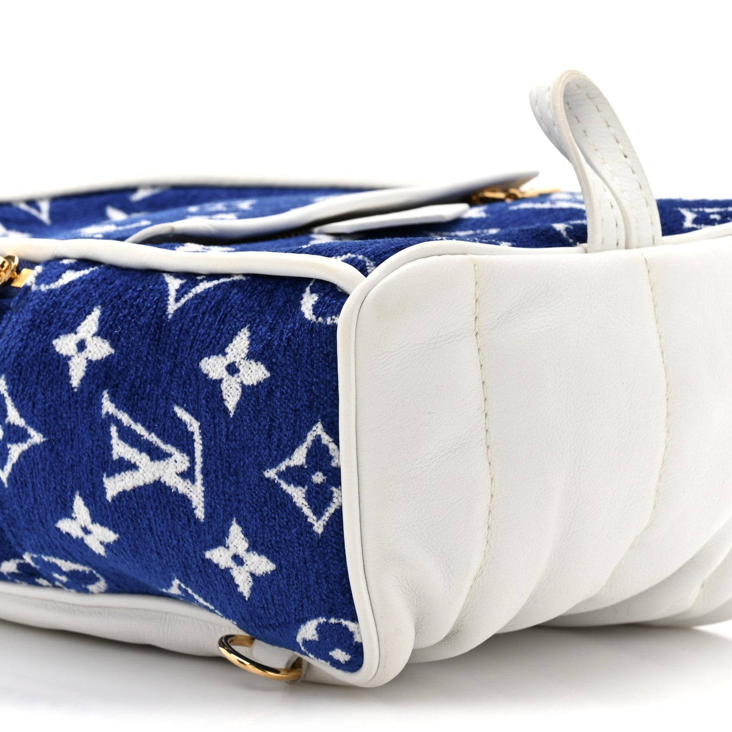 Louis Vuitton Jacquard Velvet Monogram Palm Springs Backpack Mini Blue