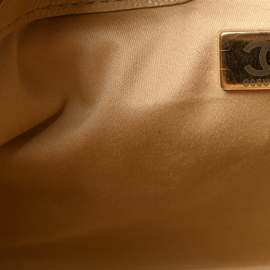 Chanel Caviar Quilted Mini Chanel 25 Handbag Beige