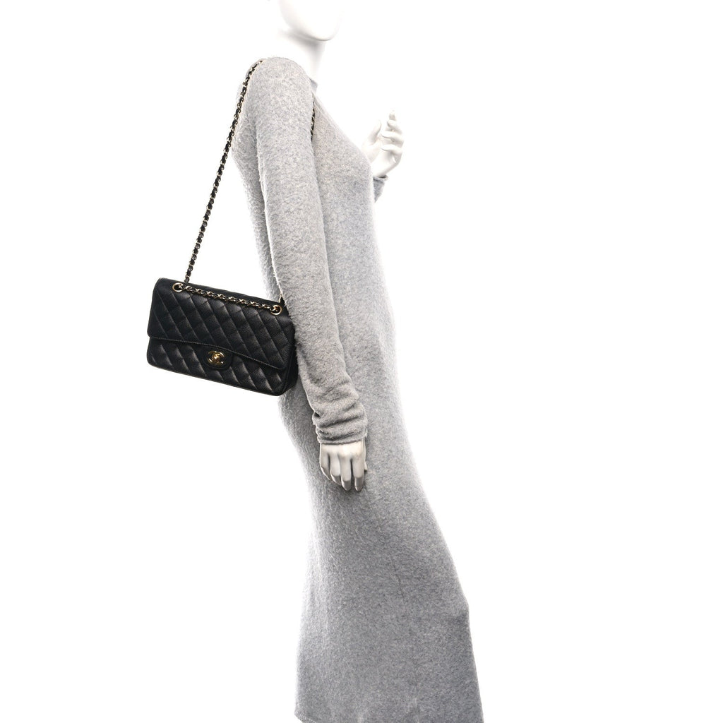 Chanel Caviar Quilted Medium Double Flap Black