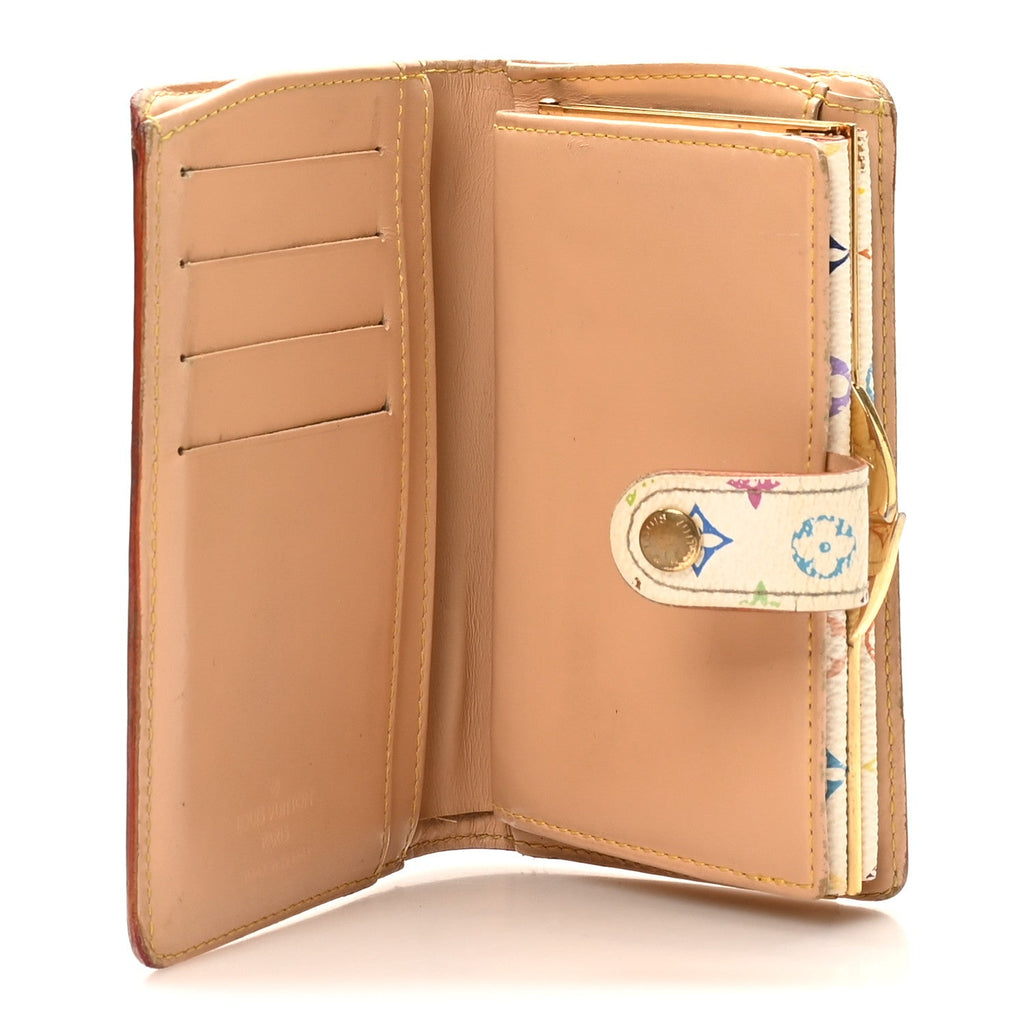 Louis Vuitton Monogram Multicolor French Purse Wallet White