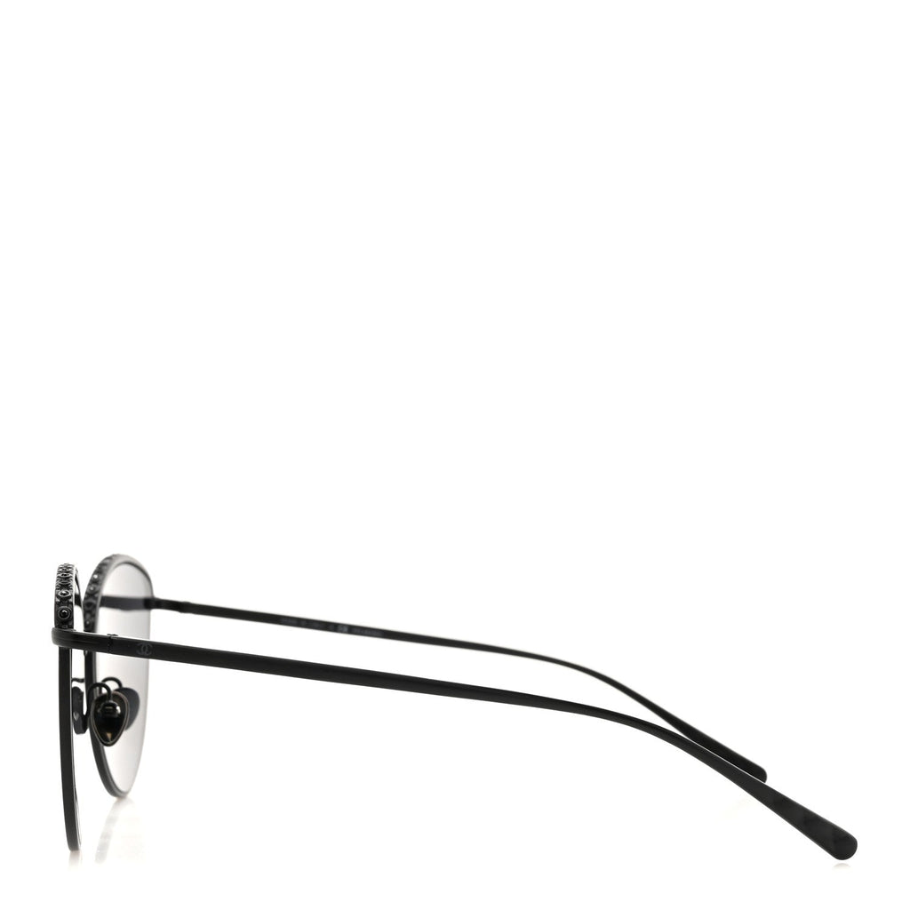 Metal Crystal Polarized Sunglasses 4258-B Black