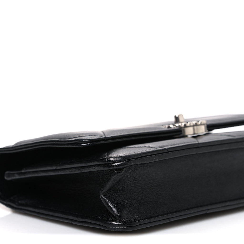 Chanel Lambskin Quilted Chanel 19 Wallet On Chain WOC Black