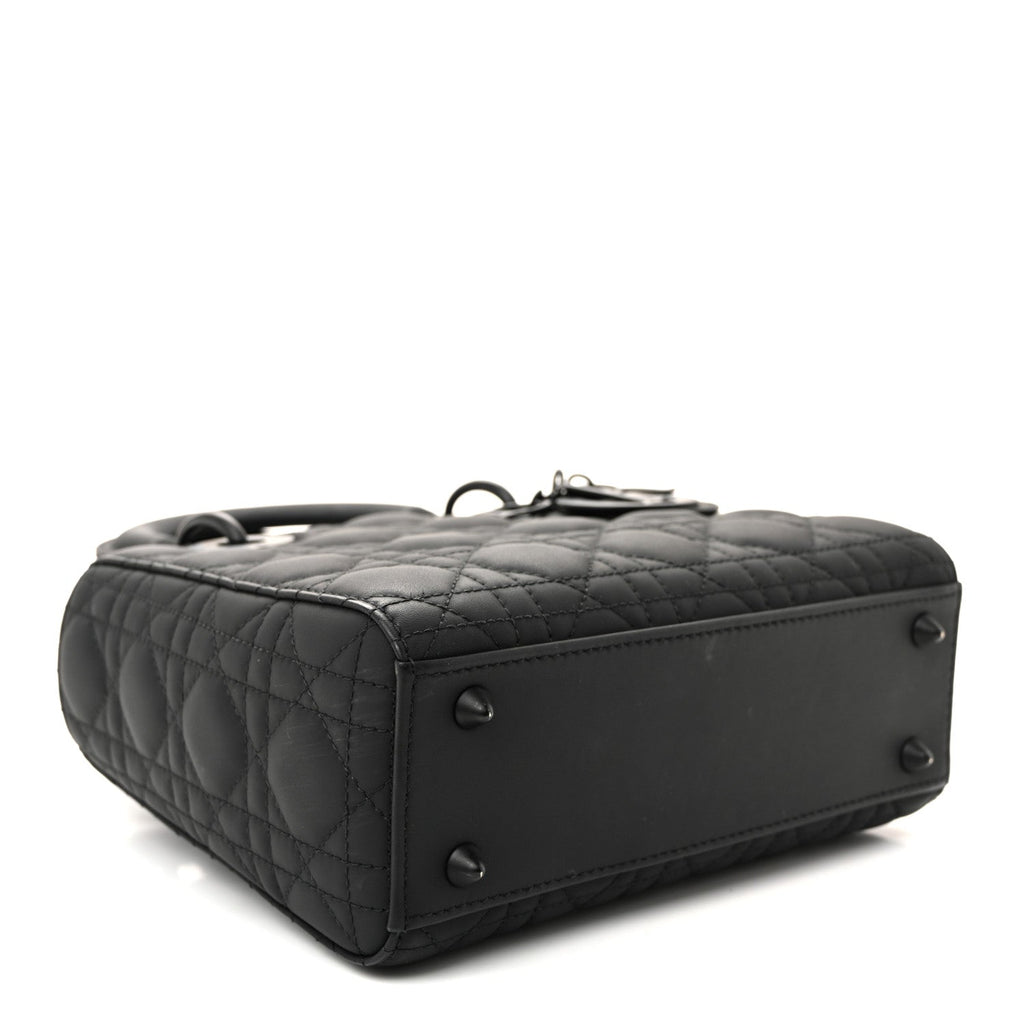 Christian Dior Ultra Matte Calfskin Cannage Small My ABCDior Lady Dior Black