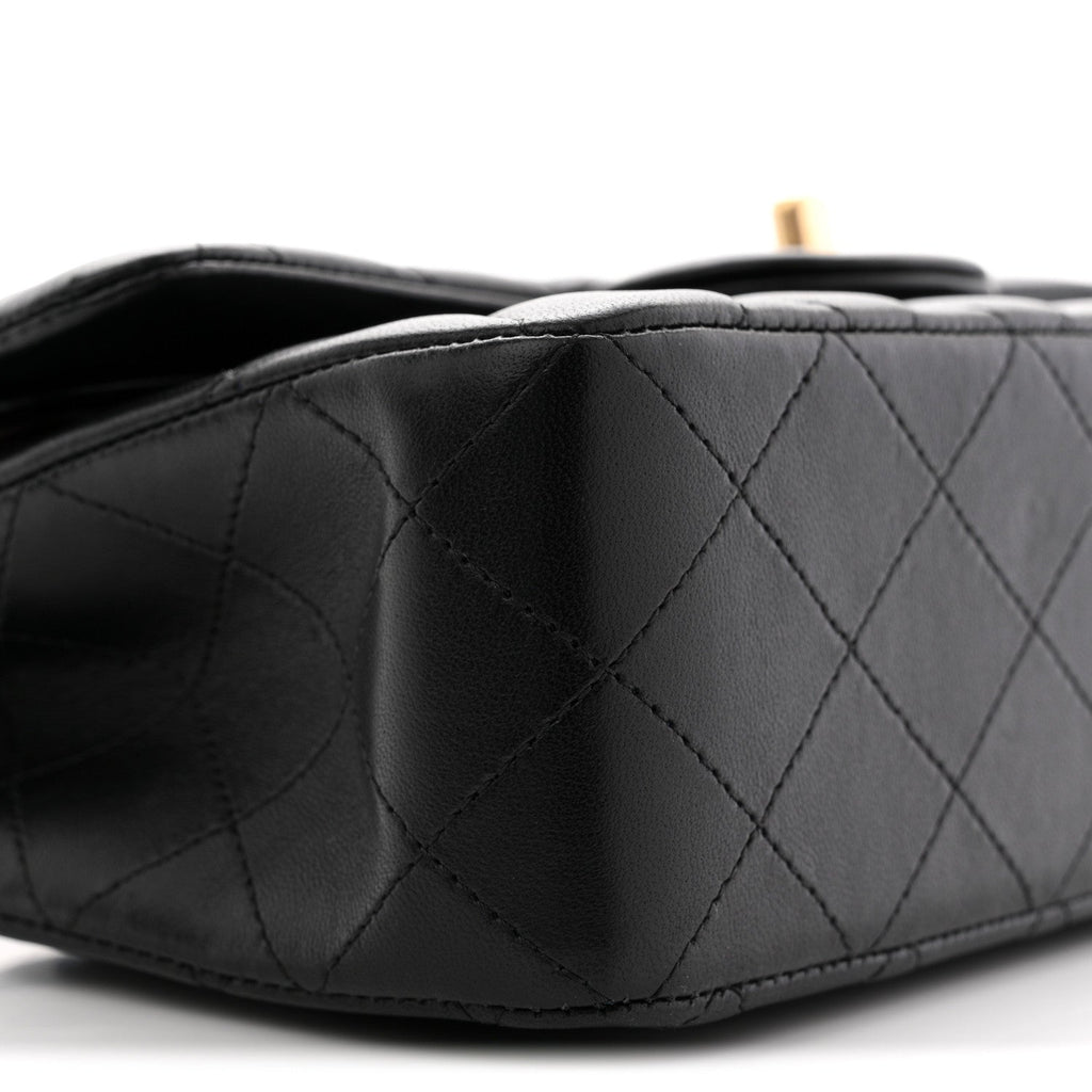 Chanel Lambskin Quilted Small Double Flap Black