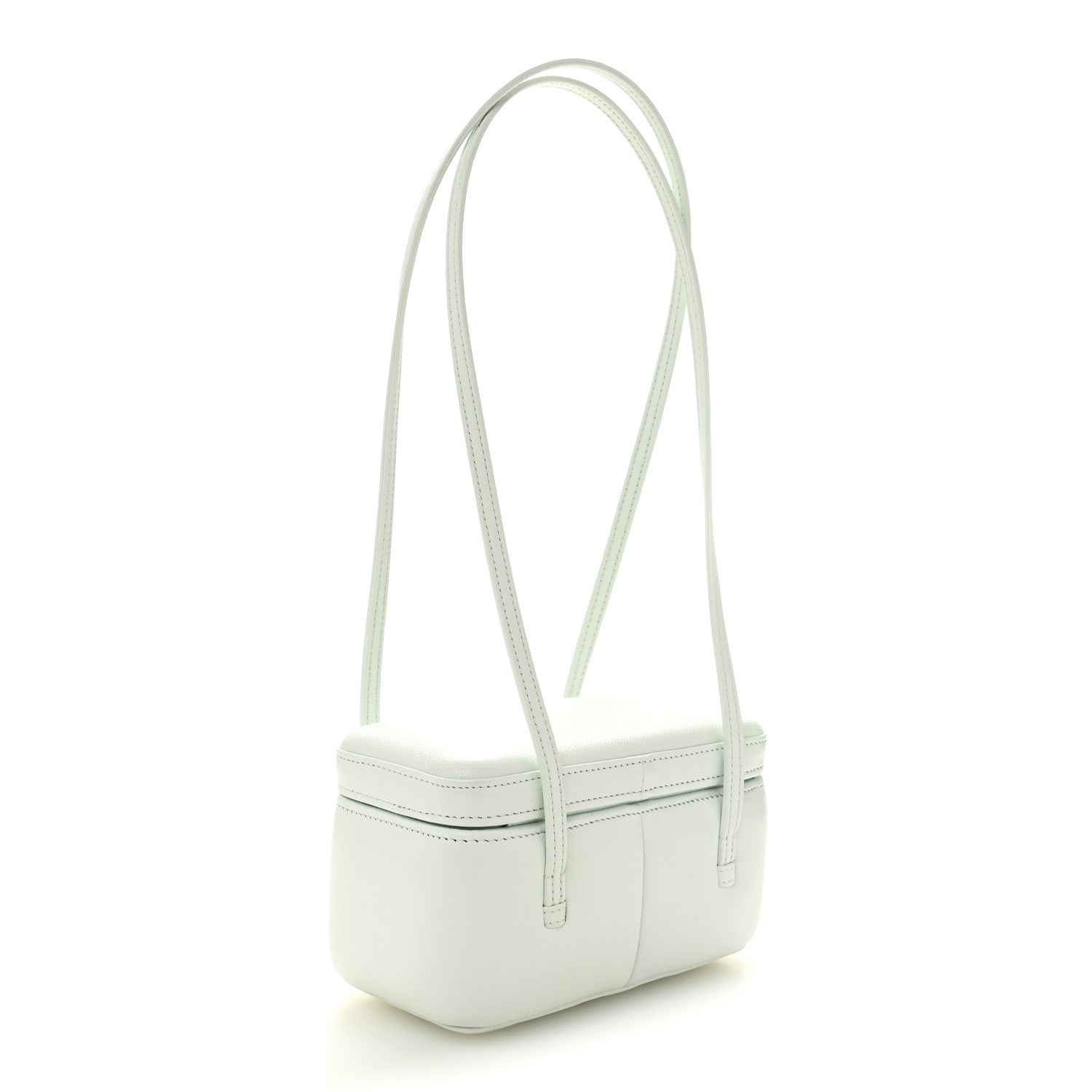 Chanel Shiny Caviar Preppy Coco Long Vanity With Strap Light Blue