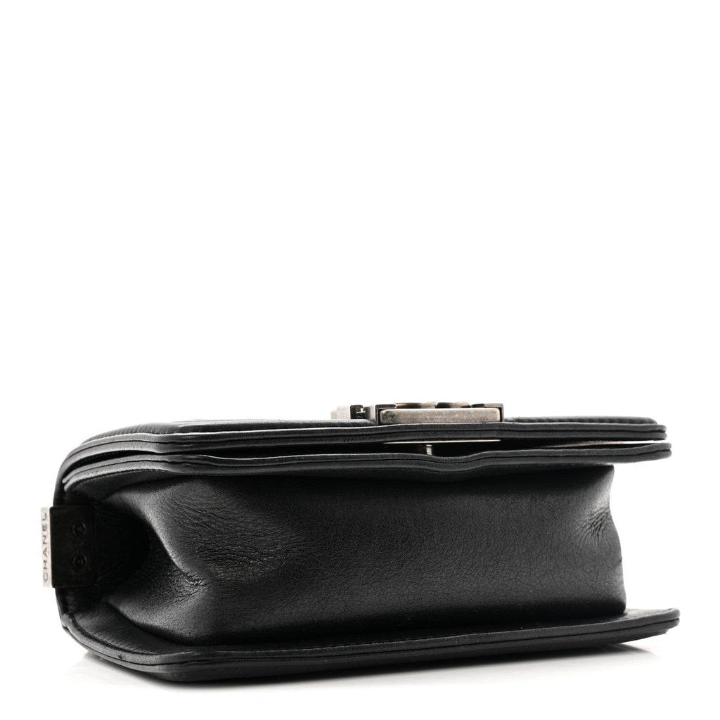 Chanel Galuchat Stingray Mini Boy Flap  Black Silver