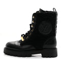 Louis Vuitton Shearling Calfskin Territory Ranger Combat Boots 41 Black